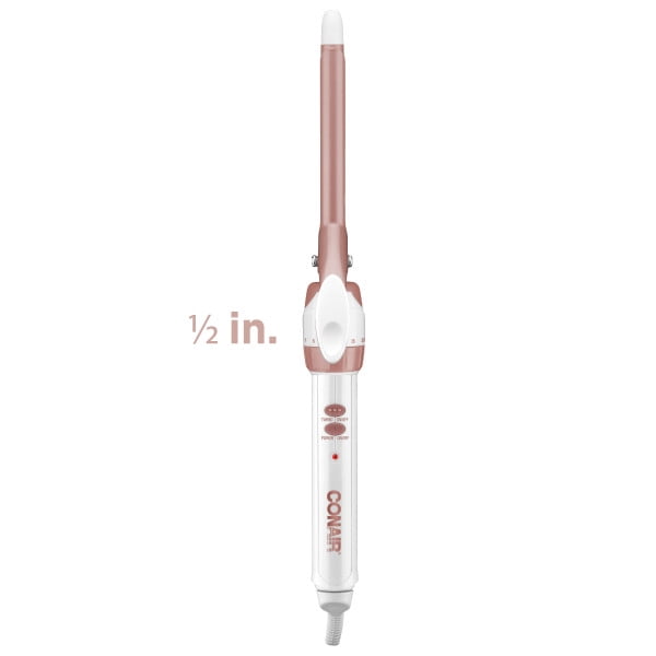 Conair Double Ceramic Curling Iron, 0.5inch, Rose Gold, CD699GN