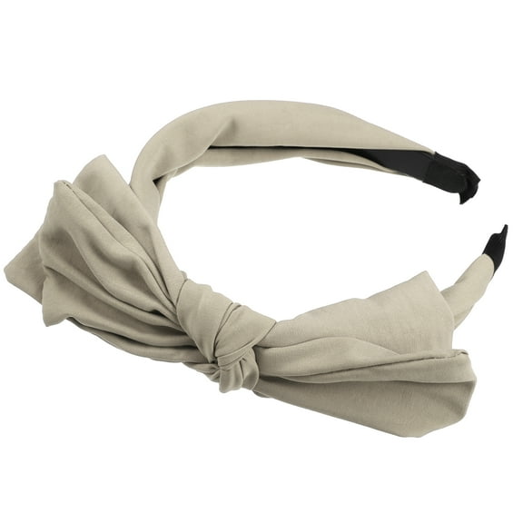 Vocoste Big Bowknot Headband Hairband for Women Beige 1.2 Inch Wide 1 Pcs