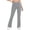 Gray high waisted flare pants with pockets a1, variant on Cagogo High Waisted Flare Trousers for Women with Pockets Solid Casual Regular Fit Long Pants Sporty Workout Yoga Beach Office Lounge Bottoms, Gray 2XL