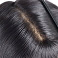 thumbnail image 6 of #1B Natural Black PU Men's Toupee V Loop Human Hair Replacement System, 6 of 7