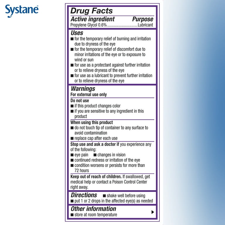 systane lubricant eye gel ingredients Systane Complete Preservative Free Lubricant Eye Drops main image 1