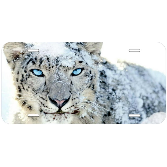 Snow Leopard TAG04 Novelty Car Auto License Plate