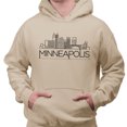 thumbnail image 2 of Skyline Minneapolis Minnesota Hoodie Sweatshirt Unisex Medium Sand, 2 of 5
