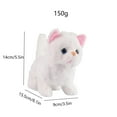 thumbnail image 3 of Realistic Interactive Robotic Cat Toy Electronic Pet Kitty That Walks Meows Moves Tail Super Cute Plush Robot Kitten Birthday Gift for Women Cat Lovers Easter Present Christmas Gift, 3 of 6