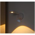 thumbnail image 3 of Lámpara de pared interior recargable sin cables, foco LED inteligente con sensor de cuerpo humano, luz de iluminación con control remoto, 3 of 4