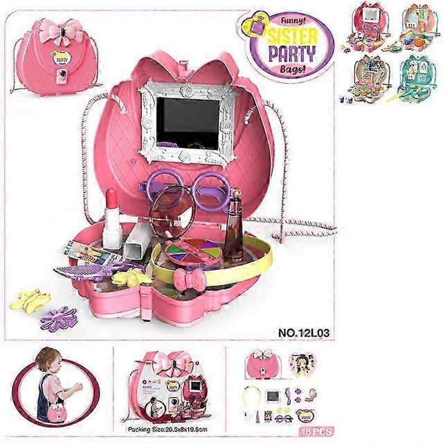 Children's Play House Toy Kitchen Tool Set with Cosmetic & Medical Bags as Shoulder Bag for Doctor Role Play New Product