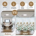 thumbnail image 5 of Spring Floral Privacy Window Film, Decorative Frosted Glass Window Film, Watercolor Summer Botanical White Daisy Reusable Peel and Stick Static Cling for Home Bathroom Office Glass Door 35.4"x78.7", 5 of 8