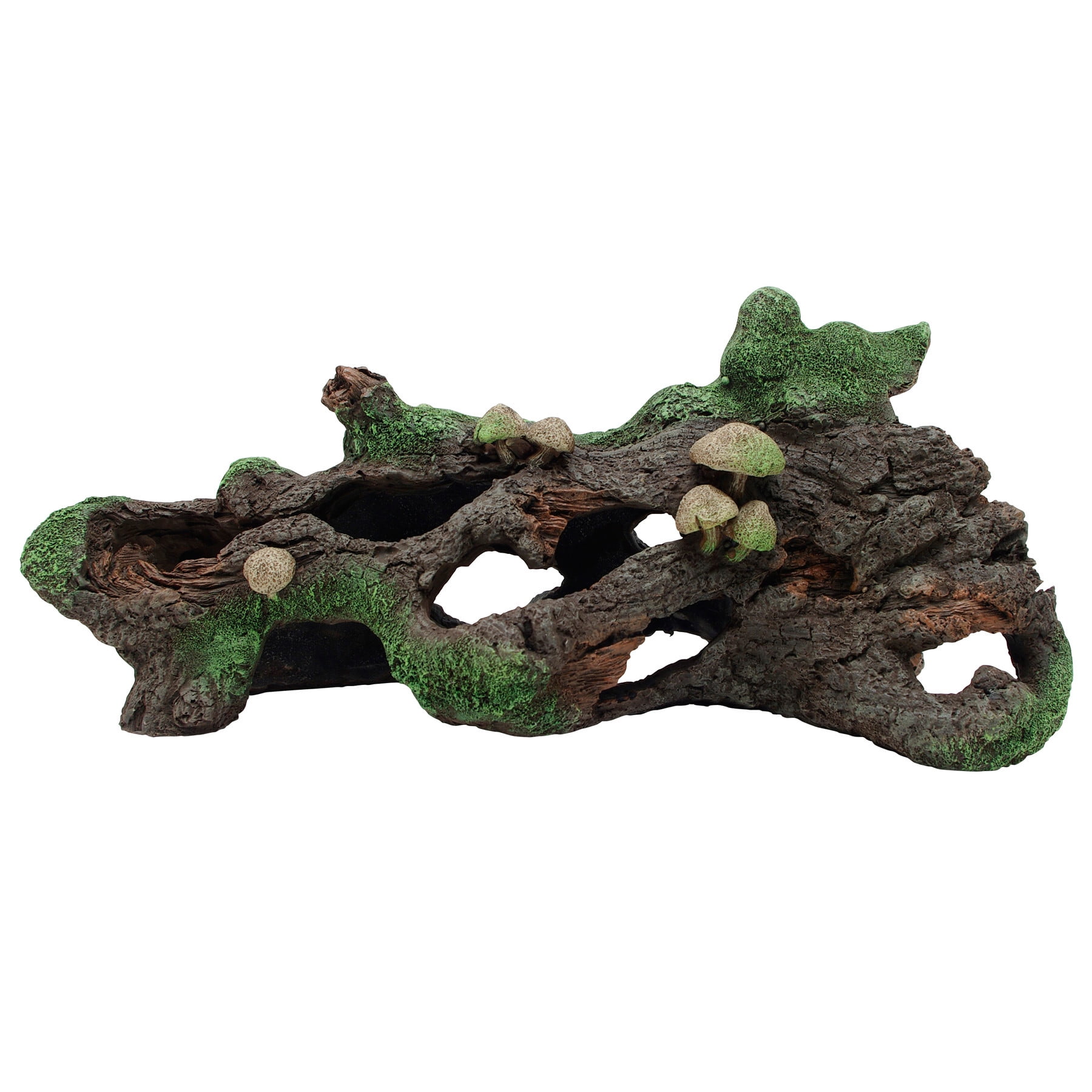 Marina Hollow Log Aquarium Ornament with Moss Cover