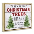 thumbnail image 3 of Stupell Industries Traditional For Sale Christmas Trees Gold Floating Frame Canvas Art, 21 x 17, by Creatif Belle, 3 of 8