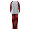 thumbnail image 5 of Odeerbi Christmas Pajamas for Family Holiday Long Sleeve Family Christmas Pajamas Matching Sets Mom Casual Printed Top with Bottom Outfits Home Wear Sleepwear Family Matching PJs Set Red, 5 of 6