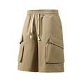 thumbnail image 4 of Men's Hiking Cargo Shorts Quick Dry Lightweight Elastic Waist Drawstring Travel Shorts with Multi Large Pockets for Fishing Camping Golf Khaki XXL, 4 of 9