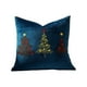 thumbnail image 2 of Funda de Cojín Navideña Bordada con Árbol de Navidad, 45X45 Cm, Azul Aterciopelado, Ideal para Decorar Sofás | Decoración para Fiestas Navideñas, 2 of 7