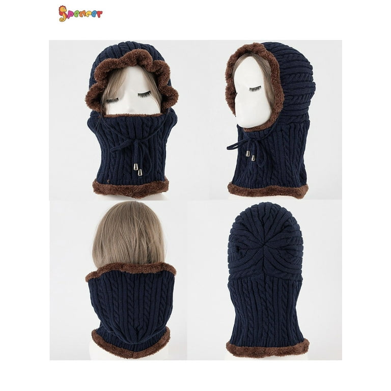 Spencer 2 In 1 Winter Warm Beanie Hat Scarf Set Conjoined Spencer 2 In 1 Winter Warm Beanie Hat Scarf Set Conjoined