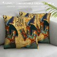 thumbnail image 3 of Orinice Egyptian Art Birds Graphic Decorative Pillow Cover for Home Couch 12x12in, 3 of 5