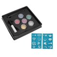 thumbnail image 2 of 6 Colors Glitter Tattoos Set Face Body Paint Pigment Powder Temporary Body Art, 2 of 4