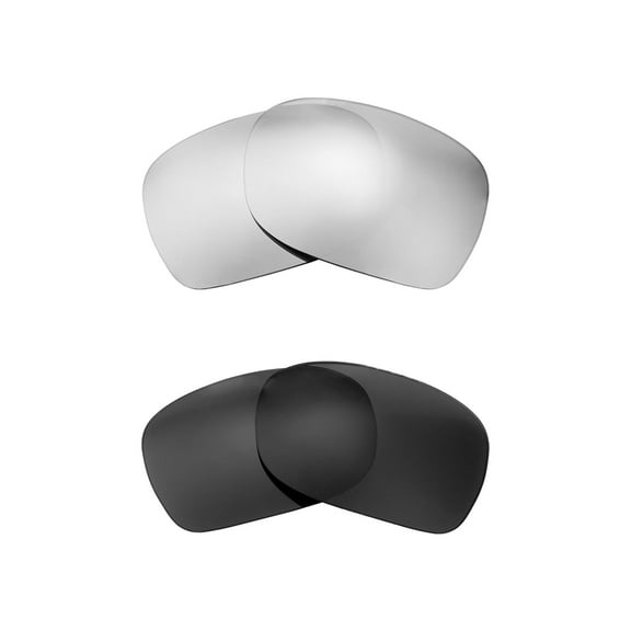 Walleva Polarized Titanium   Black Replacement Lenses For Ray-Ban RB4068 60mm