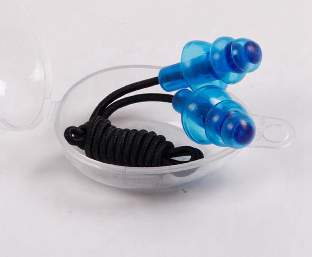 Silicone Ear Plugs, Reusable Corded Earplugs for Noise Reduction