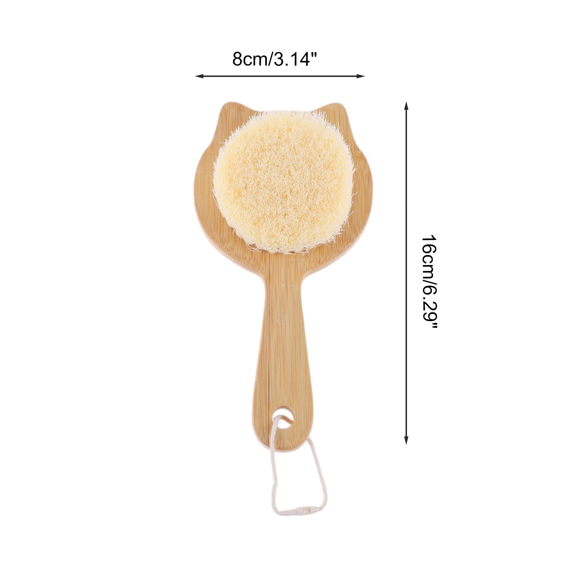 Unique Bargains 1pc Shower Brush for Bathing and Skin Care Yellow 6.29"x3.14"x 1.18"