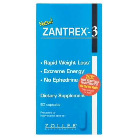 Zantrex-3 Weight Loss Pills for Extreme Energy, Ctules, 60 (Best Otc Energy Pills)