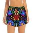 thumbnail image 2 of Xecao's Colorful Floral for a double-layer running short for women, perfect for gym, tennis, and more, featuring a convenient pocket., 2 of 9