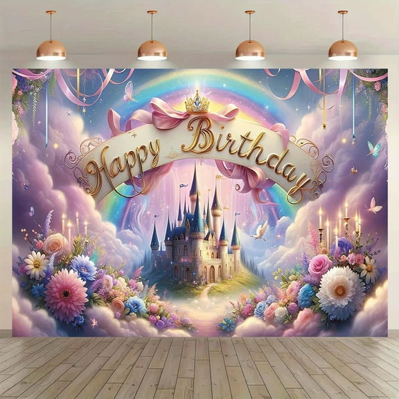 Mickey and Minnie cartoon theme birthday flag Background flag Children's party decoration items Photography photo props 150*100CM