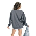 thumbnail image 2 of Women's Gameday Couture  Charcoal Cleveland Browns Long Weekends Oversized Premium Fleece Pullover Sweatshirt, 2 of 3