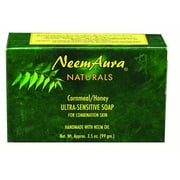 Neem Aura Naturals Neem Soap, Cornmeal Honey, 3.3 Oz