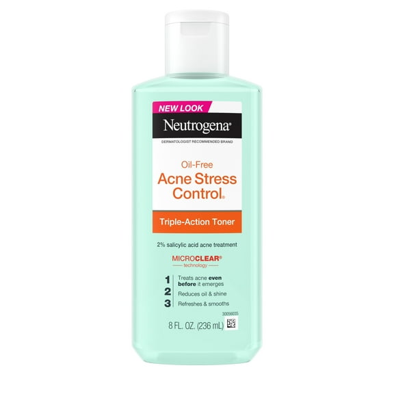 Neutrogena Acne Stress Control Face Toner, Acne Treatment with Salicylic Acid, 8 fl oz