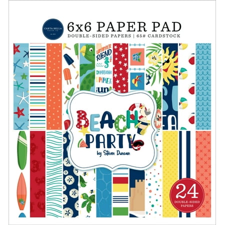 UPC: 0793888023062 | Carta Bella Double-Sided Paper Pad 6 X6  24/Pkg-Beach Party