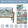 thumbnail image 3 of Swing Replacement Cushions, Swing Cushions 3 Seater Replacement, 2-3 Seater Bench Cushions for Porch Swing Cushions Outdoor, Waterproof Garden Recliner Seat Cushions（Bamboo Leaves 40*60in）, 3 of 6