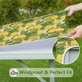 thumbnail image 6 of Yellow Lemon Fruits GreenLeaves Pattern Square Fitted Tablecloth with Elastic Edge,Square Table Cover,Washable Elastic Table Cover for Home Kitchen Party Decor 36"x36", 6 of 6