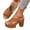 Orange, variant on Tbopshirt Summer Womens Sandals Heels with Arch Support Block Heel Open Toe Casual for Wedding Party