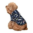 thumbnail image 5 of Fotbe Sardine Print Small Dog Sweater Hoodies Pet Grey Hooded Soft Fleece Sweatshirts with Pocket Fall Winter Puppy Cat Sweaters Warm Clothes-XX-Large, 5 of 7