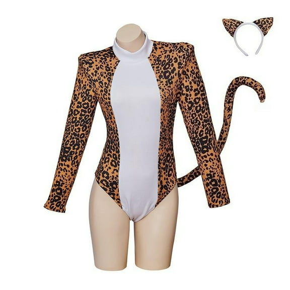 Women's Josie Style Jumpsuit Leopard Print Bodysuit  for Performance and Events