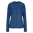 thumbnail image 5 of HAOTAGS Athletic Jackets for Women,Moisture Wicking Hooded Long Sleeve UV Protection Tops Navy XL, 5 of 6