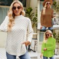 thumbnail image 2 of 2023 nuevo suéter de otoño e invierno para mujer, suéter de punto holgado de estilo perezoso, Top de punto informal de moda europea y americana, 2 of 3