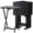 Black, variant on PJ Wood Solid Wood Folding TV Tray Tables - 2 Piece Set, White