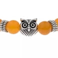 thumbnail image 2 of EOEMY Natural Lava Stone Beaded Charm Bracelet Gold Silver Owl 8mm 7.5''-41, 2 of 3