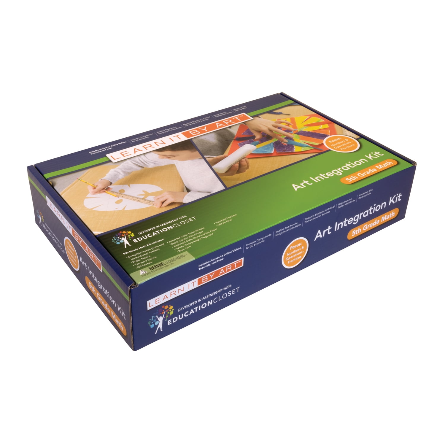 Learn It By Art 5th Grade Art Integration Math Kit, Numbers & Operations + Fractions