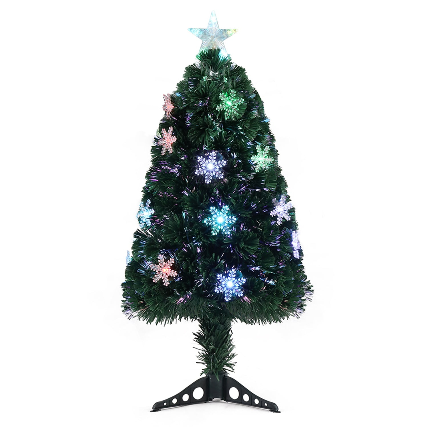Kepooman 3ft Top With Stars, Christmas Tree with 12 Light Colorful Discoloration and 85 Branches, Green Kepooman 3ft Top With Stars, Christmas Tree with 12 Light Colorful Discoloration and 85 Branches, Green