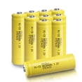 thumbnail image 1 of PKCELL Lot de 12 Piles AA NI-Cd Rechargeables 1,2 V 300 mAh Cellule Double A pour Lumières, 1 of 3