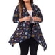 thumbnail image 1 of Cárdigan de mujer plus size GRACE & GRANDEUR, fluido, suelto, de frente abierto, suéter de punto para oto?o e invierno, 1X azul marino, 1 of 1