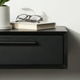 thumbnail image 4 of Kate and Laurel McCutcheon Floating Wood Shelf, 18 x 12 x 6, Black, Transitional Floating Nightstand, 4 of 8