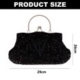 thumbnail image 2 of 1920S Handbag Evening Clutch Bag For Wedding Cocktail Dance Party 20S Beaded Bag, Evening Purse-Black, 2 of 5