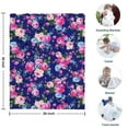thumbnail image 4 of Pioneer Flower Floral Print Pattern Blanket,Comfortable Soft Flannel Throw Blanket,All Season,Warm Lightweight Blankets for Sofa Bed Couch Living Room Chair,30"x40", 4 of 4