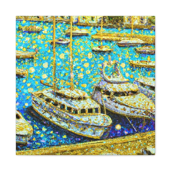 Harbor of Pointillism - Canvas