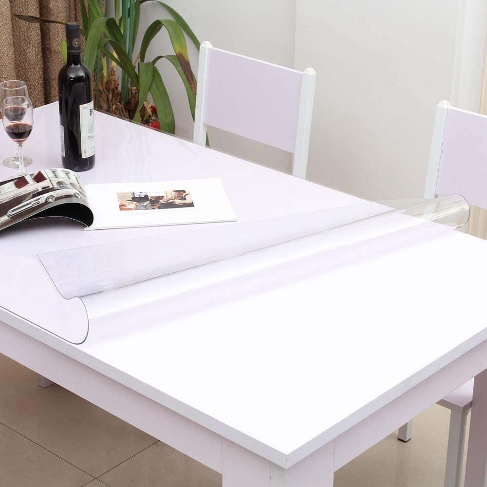 LovePads 1.5mm Thick 30 x 48 Inches Clear Table Cover Protector Rectangular Non-Slip Waterproof Table Protection Pad Mat for Coffee Table Writing Desk 5ft Long 