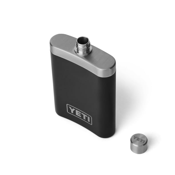Frasco YETI de 200 ml, 7 onzas, con embudo de acero inoxidable, negro