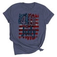 thumbnail image 2 of Women's T-shirts Short Sleeves Round Neck Simple Graphic Pattern Lightweight Soft Tops T-shirts for Independence Day Fourth of July Women's Beach Outfits Ship in 2 Days, 2 of 7