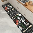 thumbnail image 5 of MeyJey Farmhouse Kitchen Rug Set of 2, Non-Slip Anti-Fatigue Waterproof Cushioned Mat for Kitchen, Dining & Laundry Room, 20"x31.5"+20"x59" Black/Red/Yellow, 5 of 13